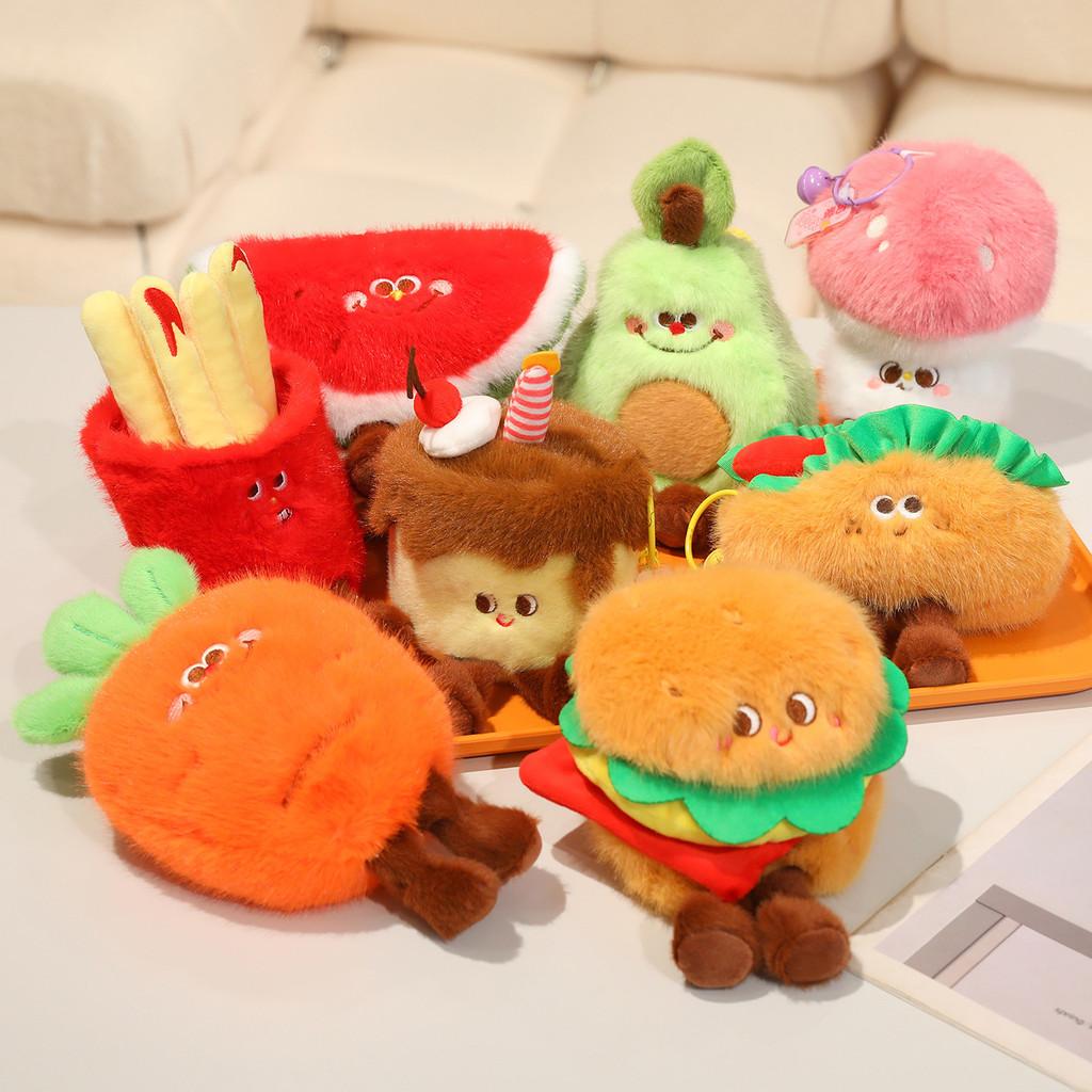 Plush Hamburger Keychain With Pp Cotton Filling For Kids And Teens