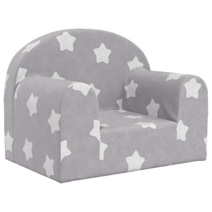 VidaXL Canapé pour Enfants, Siège avec Accoudoirs, Fauteuil avec Dossier pour Tout-Petits, Meuble de Chambre, Gris Clair 357004