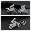 Off Road Motorcycle Brooch Cufflinks Dual-use Personalized Design Adventurer Style Enthusiast Accessories