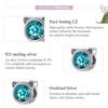 BAMOER Cute Cat Gem Bead 925 Sterling Silver Prívesok so vzorom kryštálovej hviezdy pre originálny náramok na náramok pre domácich majstrov