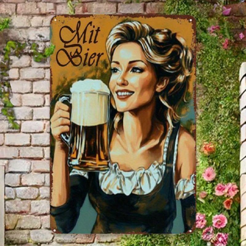 Lamiere Pin-Up Girl, Decorazione Metallica per Officina Garage 20x30cm