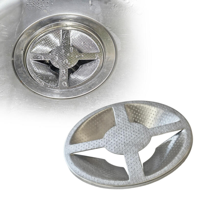 Japanese Stainless Steel Sink Drain Lid Cover Crescent Cross