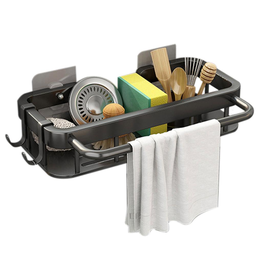 Multifunctional Kitchen Sink Holders Adhesive Wall Mounted Countertop Drainer Rack For Facial Cleanser