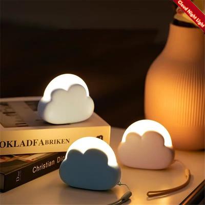 ZK30 Cloud Night Light Kids Soft Silicone USB Rechargeable LED Baby Nightlight Portable Bedroom Bedside Children Night Lamp