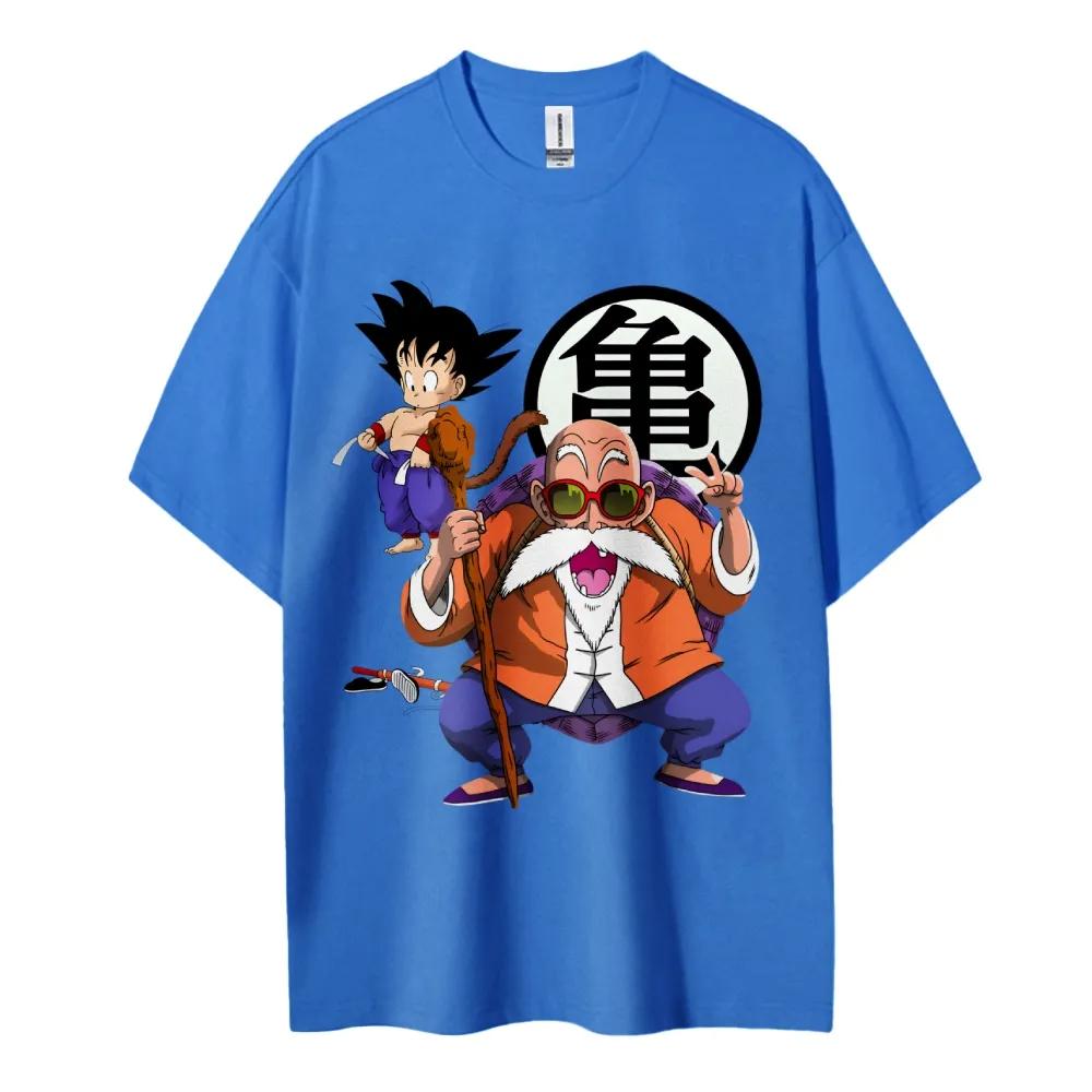 Dragon Ball Tshirt Mens Pure Cotton Casual Round Neck Tshirt Short Sleeve Clothing Summer Sports Casual Short Sleeve Top