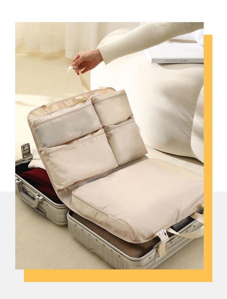 7-in-1 Travel Organizer: Multifunctional Hanging and Divided Compartment Bag