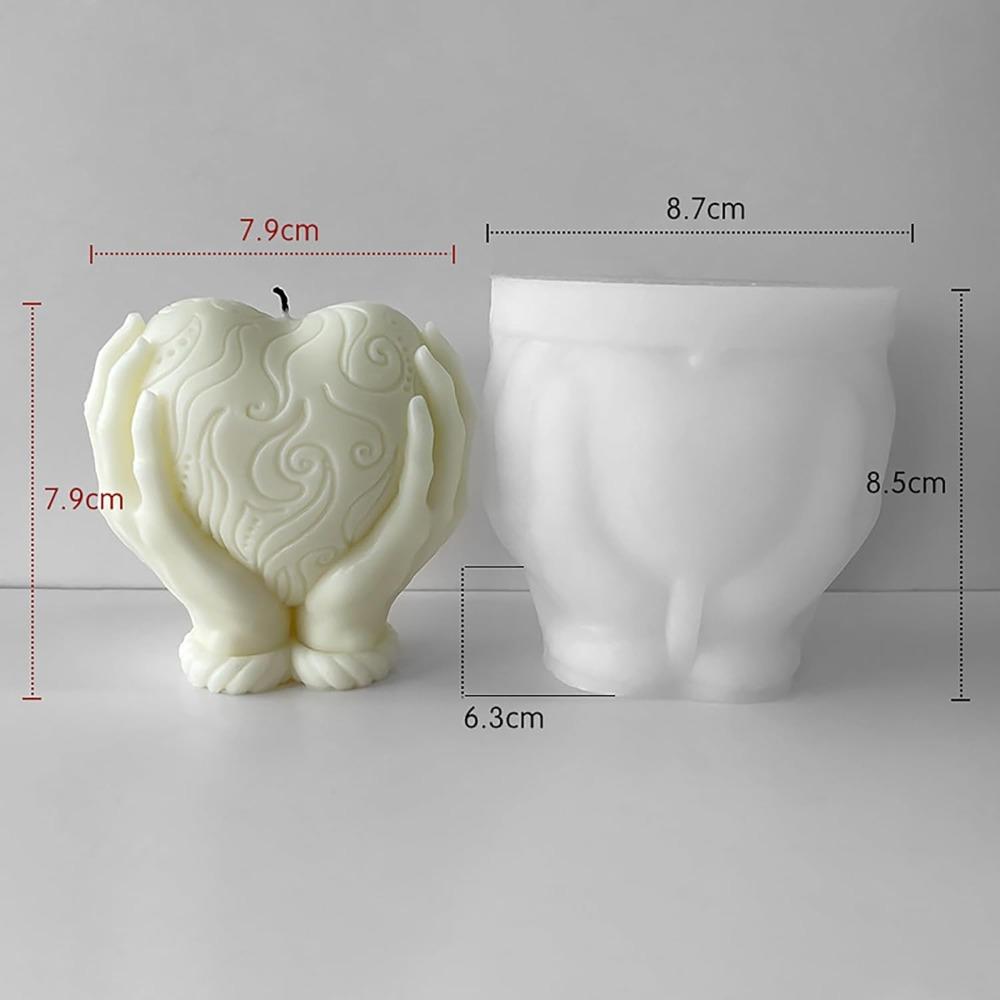 Silicone Silicone Moulds 3D Heart Shape Candle Making 3D Heart Shape Candle Moulds  DIY Decoration