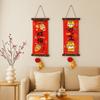 1 Pair Chinese Style Spring Festival Couplets Velvet Wall Art Pendant  Window