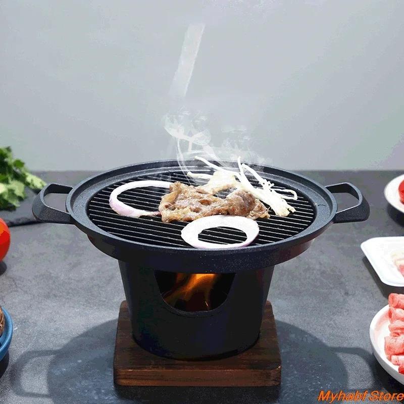 Mini-Grill Japanischer Ofen für eine Person Zuhause Rauchloser Grill Außen-Grillofen Platte Röstkocher Fleischwerkzeuge