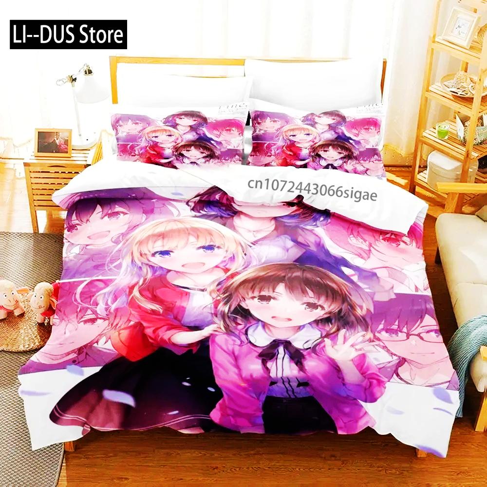 Anime Saekano How To Raise A Boring Girlfriend Bedding Set Boys Girls Twin Queen Size Duvet Cover Pillowcase Bed Boys Adult