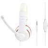 Gembird Micro-casque supra-auriculaire filaire blanc, rouge volume réglable, micro-casque