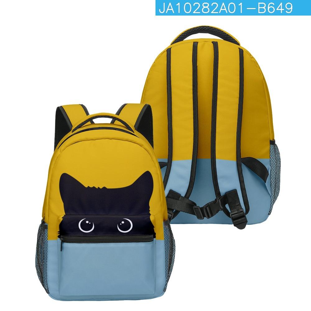 Trendy Kpop Youthful School Bags Unisex Cats Travel Bags 3D Print Oxford Waterproof Notebook Shoulder Backpacks