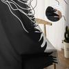Black White Cat Curtain Window For Living Room Bedroom Kitchen Chiffon Sheer Window Treatment Decorations
