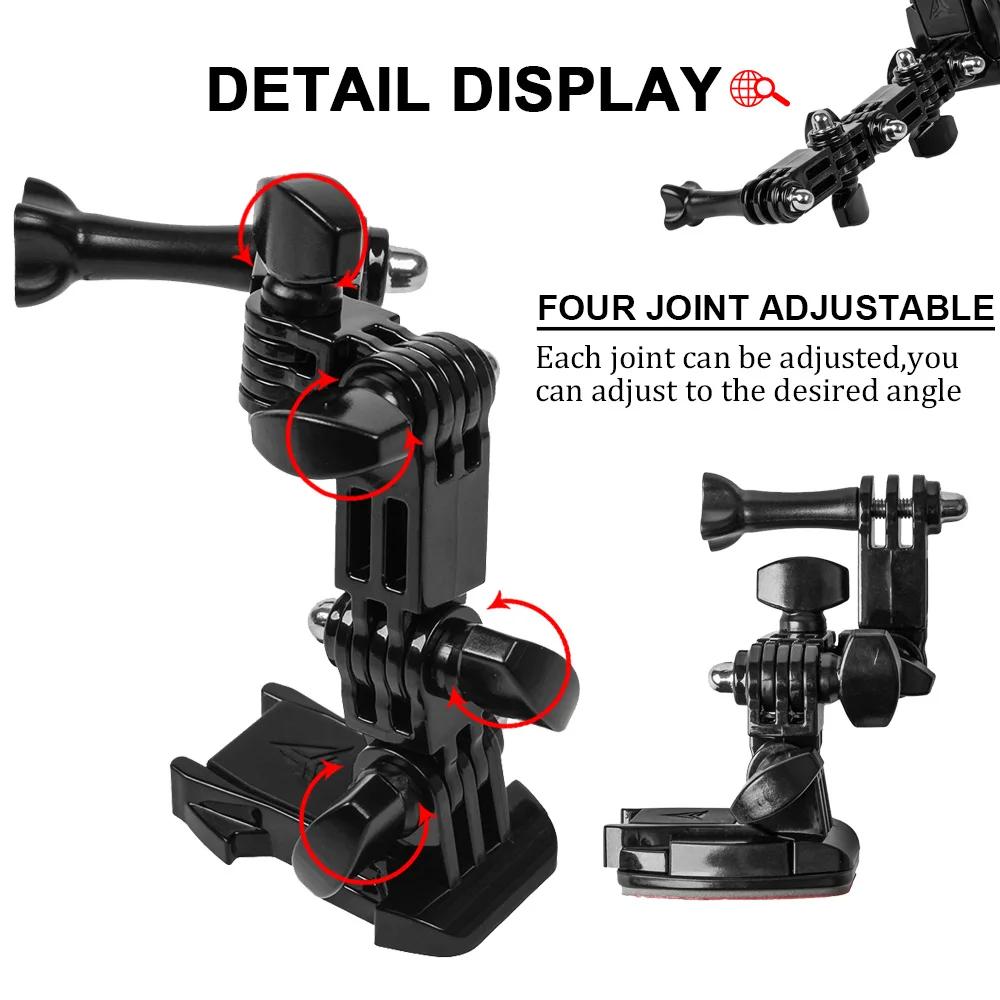 Motorcycle Helmet Chin Camera Gopro Support Bracket For BMW For VOGE For Honda Adjustable Sports Riding Recorder Mounting Holder
