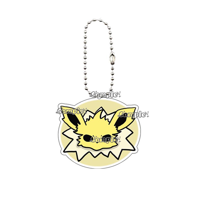 Anime Glaceon Flareon Jolteon Cartoon Acrylic Keychain Figure Keyring Ornament Collectible Accessory Charm Couple Chain Jewelry