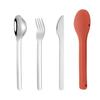 3pcs/set With Silicone Case Children's Tableware Set 304 Stainless Steel Flatware Set  Camping