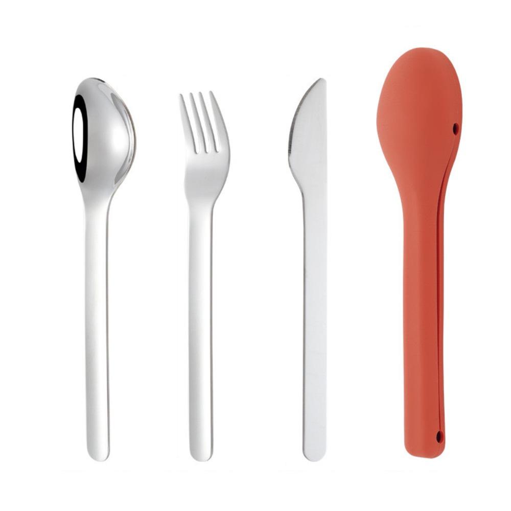 3pcs/set 304 Stainless Steel Children's Tableware Set Rust-proof Flatware Set  Camping