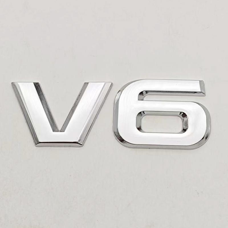 V6 V8 Emblem Metal Sticker Badge Fender For V6 V8 Racing Emblem Auto For Car Motorcycle Truck SUV Accessories