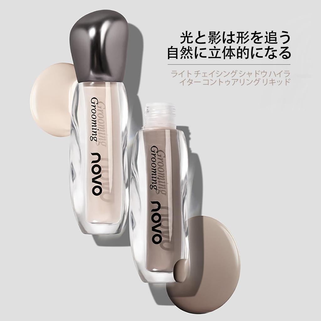 NovoUnow Contouring Liquid, Contour and Highlight Sculpting, 3D Makeup with a Delicate, Fitting 01# Skin Color