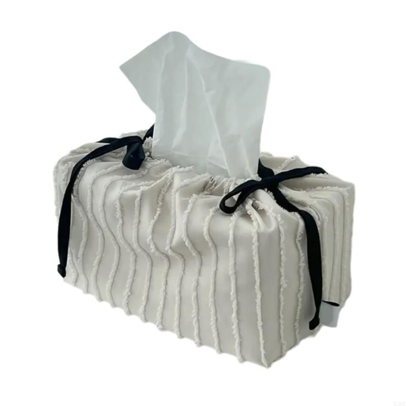 

Contemporary Fringed Tissue Dispenser Napkin Holder Home Decoration Essential X3UC белый