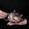Hand-made Dragon and Phoenix Color-changing Purple Clay Teapot Zisha Tea Set Kettle Kung Fu Tea Pot Tea Lover‘s Gift (Teapot+2* Teacups)