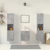 5 Piece Bathroom Furniture Set Concrete Grey Particleboard