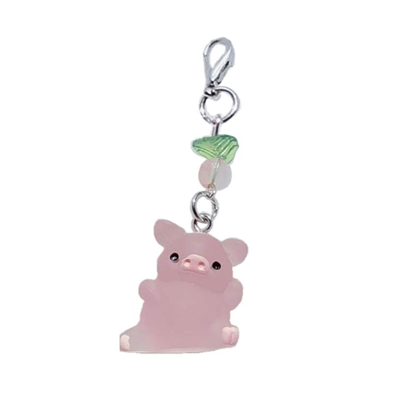 

Fish Tail Strawberry Pig Hanging Pendant Sweet Phone Strap Bag Decoration Portable Hanging Lanyard Gift for Girls Women 1