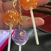 1 Piece Purse Charm Decor Lollipop Bag Pendant Cosmic Candy Cluster Glitter Star Iridescent Pink Purple Lollipop Y2K Keychain