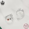 Everly Christmas Reindeer Ear Cuffs: s925 Sterling Silver Cute Earrings for Women