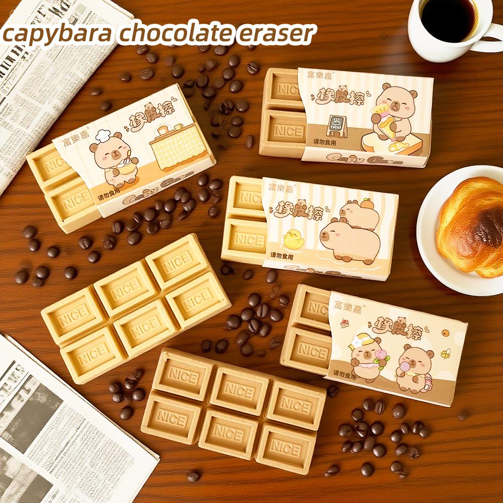 Aesthetic stationery back to school supplies Kawaii Stationery items chocolate Erasers rubber school stationery accessories