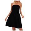 Fashion Women's Sexy Strapless Tube Top Solid Color Sleeveless Short Dress