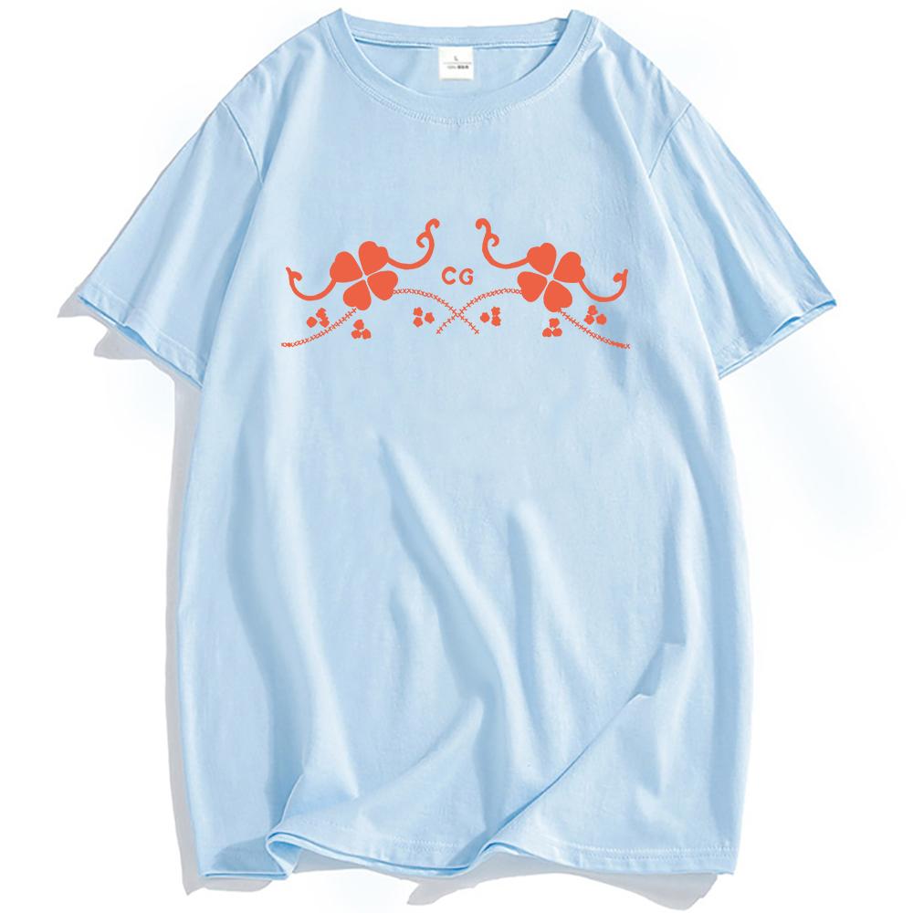 Conan Gray CG CLOVER T-SHIRT Summer Short Sleeve Cotton O-neck Tshirts Fashion Cotton High Quality Male Tees Graphic Merch Mens