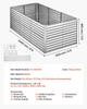 Galvanized Raised Garden Bed, 2400 x 1200 x 860 mm, Rectangular Metal Planter Box Kit Outdoor, Bottomless Planting Box with Gloves, Rustproof