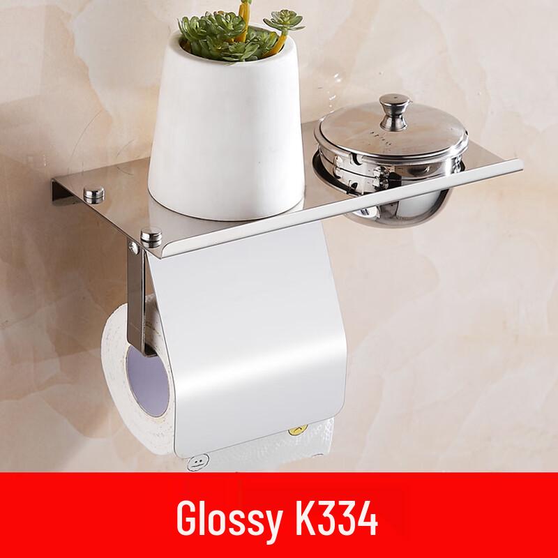 

Multi-functional Stainless Steel Wall-Mounted Tissue Holder with Phone Shelf
