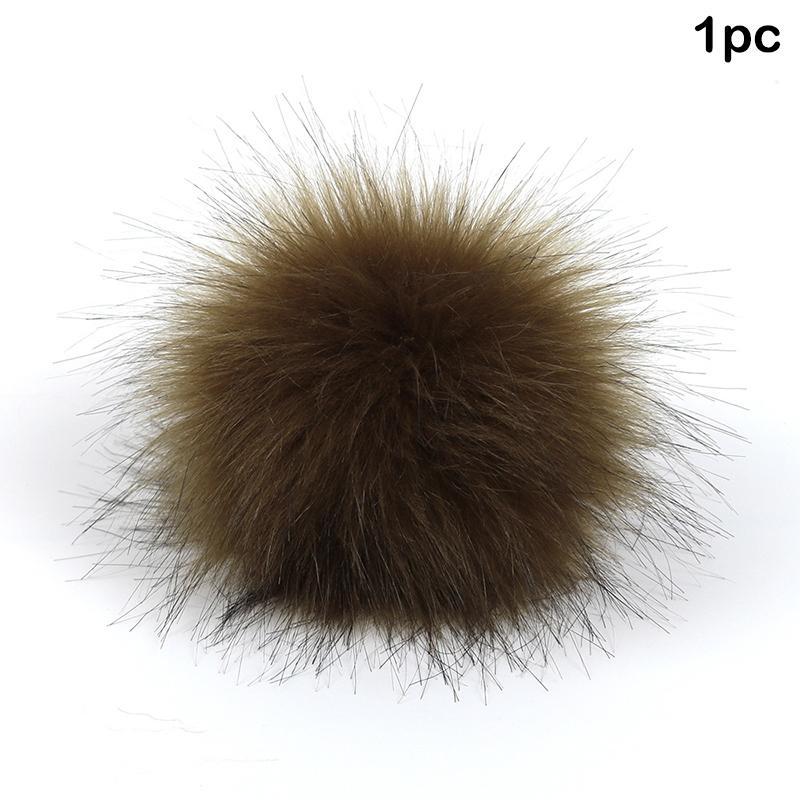 12 cm Plüsch-Haarball mit Druckknopf Weiche Kunstfuchs-Pompons DIY Baby-Beanie-Mützen Schuhe Handwerk Dekorative Accessoires