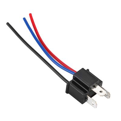H4 Male Head Extension Connector Plug Socket with Wire Harness Heavy Duty