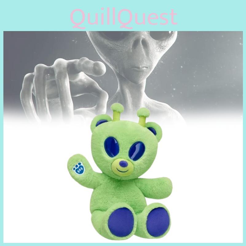 Green Alien Bear Cute Cartoon Plush Toy Durable Short Childhood Collection Doll