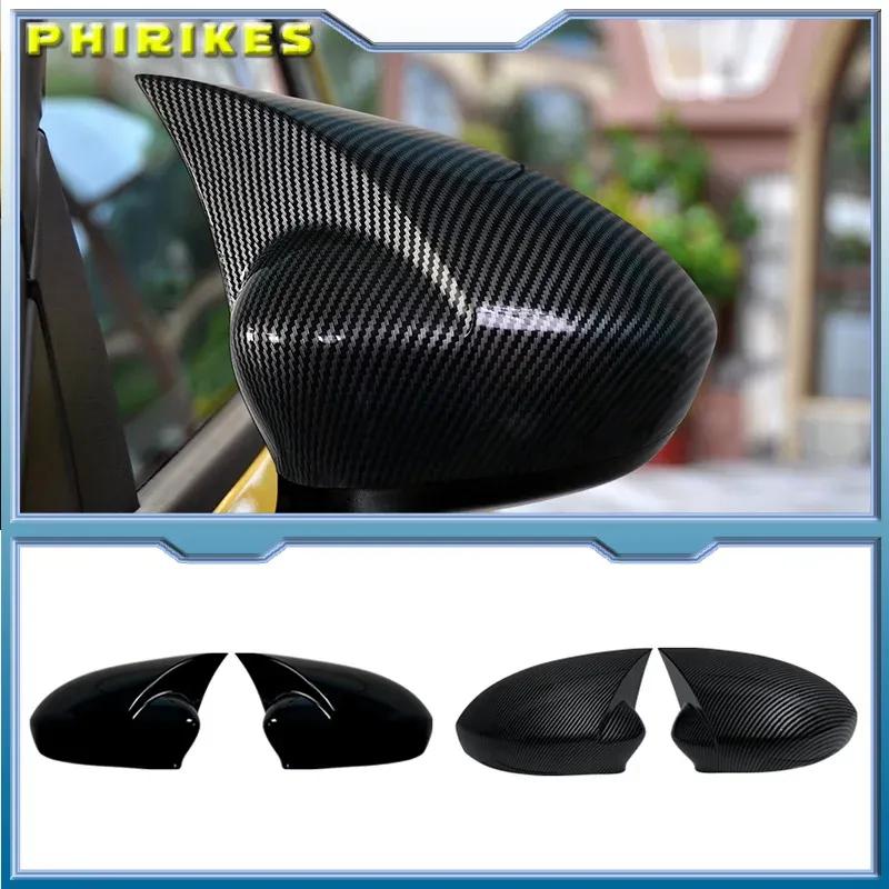 1 Pair OX Horn Wing Mirror Cover Shell Case Trim Add On Side Rear View Mirror Cap tools Car Accessories For Fiat 500 2007-