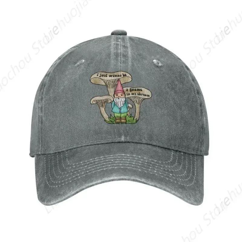 Fashion Cotton A Gnome In My Shroom Baseball Cap for Women Unisex Breathable Dad Hat Sports