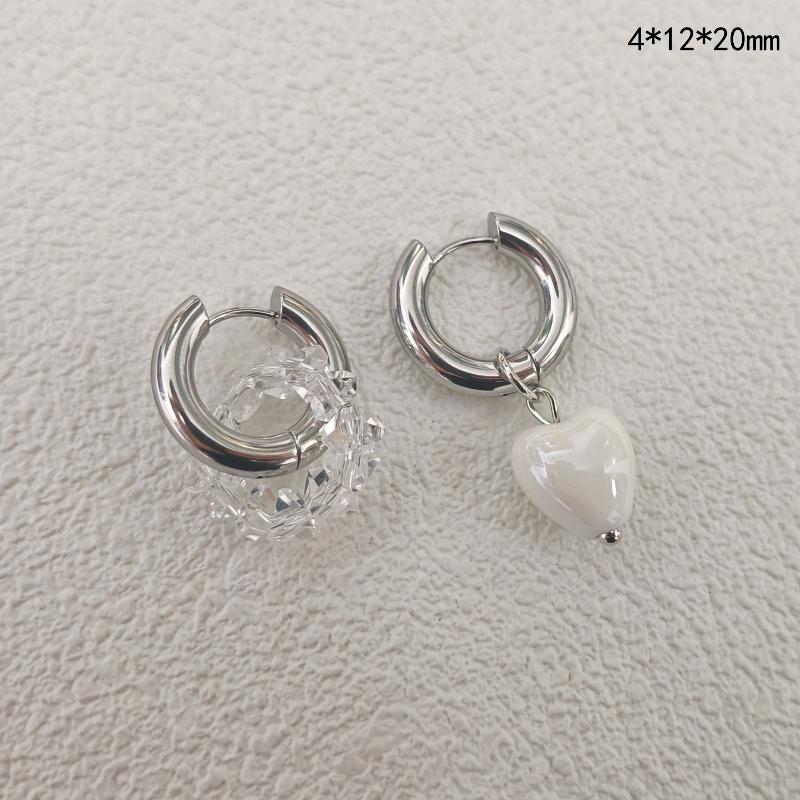 Heart Pendant Ear Buckle Able Irregular Tassel Earrings Sweet Cool Metal Chain Ear Cuff Accessories Gifts