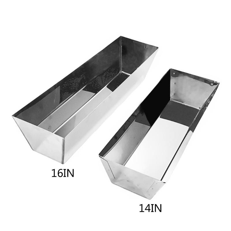 14'' 16'' Steel Mud Pans Sheared Edges For Easy Cutter Cleaning Rustproof Drywall Mud Pans Plastering Tool