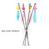 Cats Wand Toy Interactive Kitten Feather Teaser Toy with Bell Plush Ball Plastic Pole Elastic Rope for Cats and Kitte