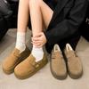 Short Top Cotton Shoes Thick Sole Thickened Velvet Snow Boots Women's Winter Warm Short Tube New Boken Doudou Shoes