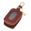 Car Clip Case Universal Key Holder Leather Key Case for Smart Keys with Strap Zipper Closure Secure Storage Red [uxcell]