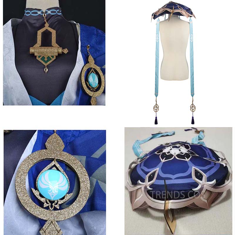 Wanderer Cosplay Kostüm Komplettes Set mit Hüten Scaramouche Cosplay Kostüm Balladeer Cosplay Kimono Halloween