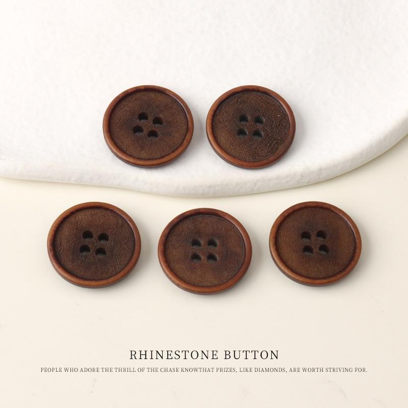 5pcs Laser Natural Fruit Buttons High-End Blazer Burnt Edge Buttons Cotton And Linen Shirt Cardigan Button Accessories