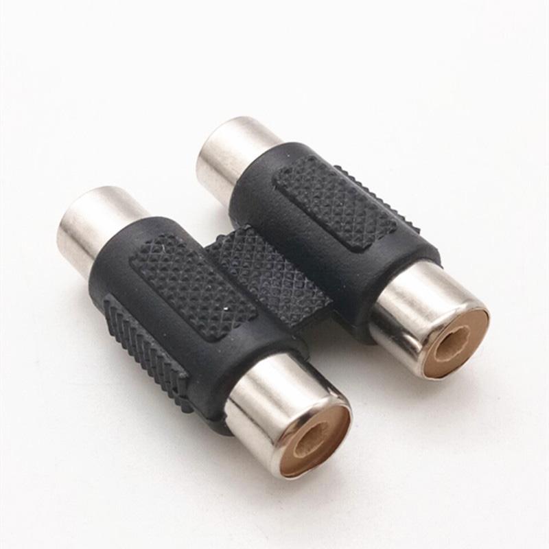 2 RCA żeńskie złącze AV Mini do 2RCA żeńskie złącze adaptera przedłużającego gniazdo konwertera audio-wideo Q1