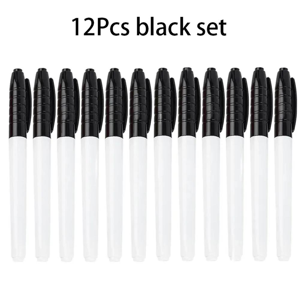 12Colors/set Ultra Fine Tip05mm Dry Erase Markers Erasable Whiteboard Markers for SchoolOfficePlanning White Board Marker