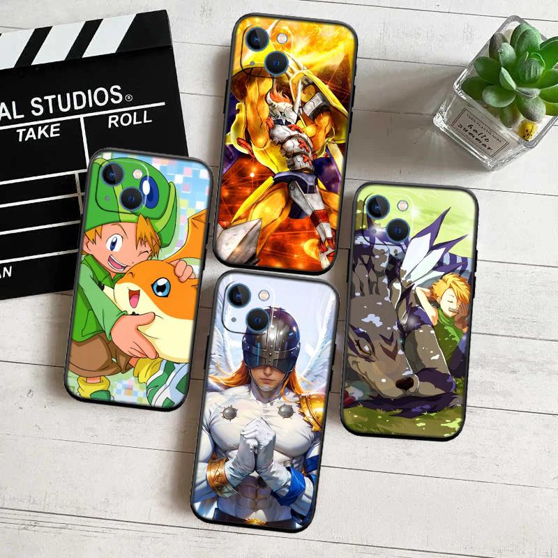 Angel D-Digimons New High-End Shell Phone Case for iPhone 16 15 14 13 12 Pro Max Plus Mini
