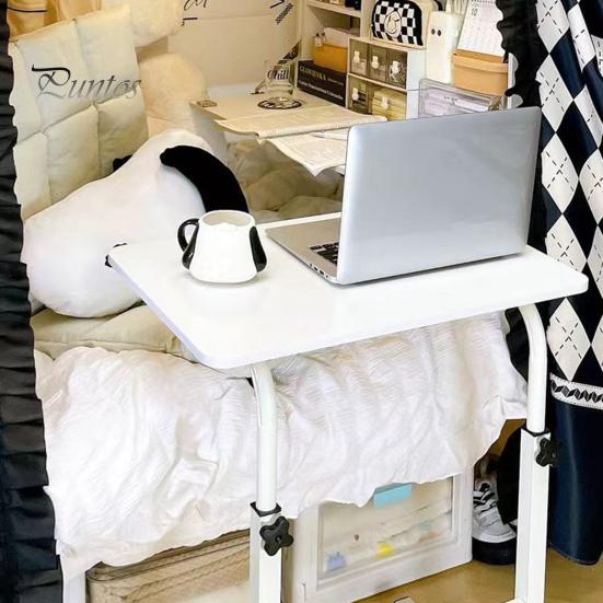 Height Adjustable Bedside Table with Wheels Portable Overbed TV Tray Table Movable Hospital Home Couch Side Standing Laptop Computer Desk